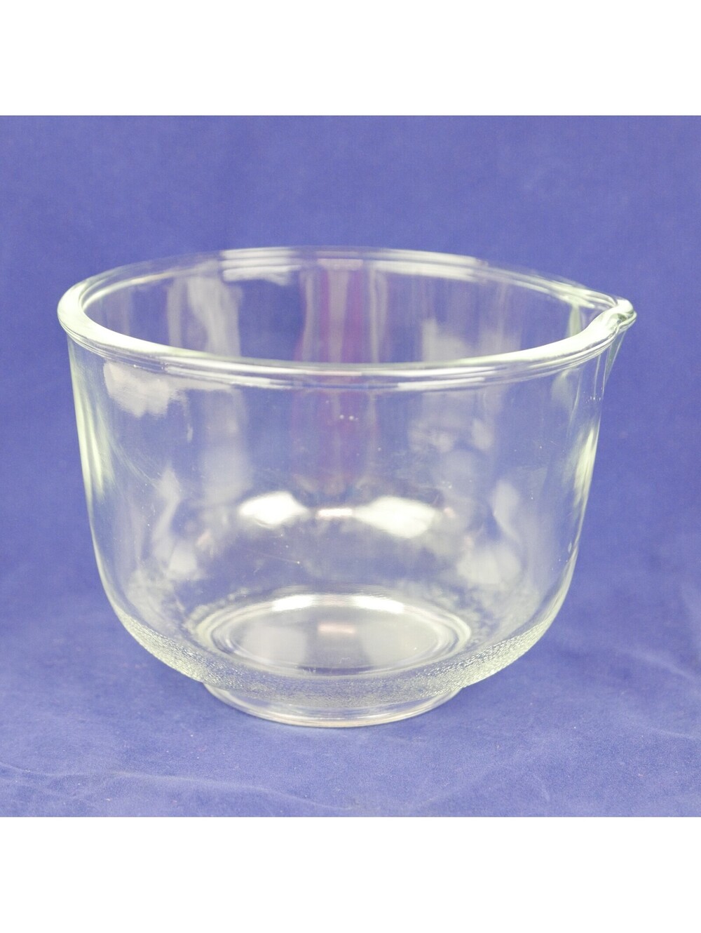 Vintage Fire King Sunbeam Mixmaster Small Clear Glass Mixing Bowl Spout 6.5"